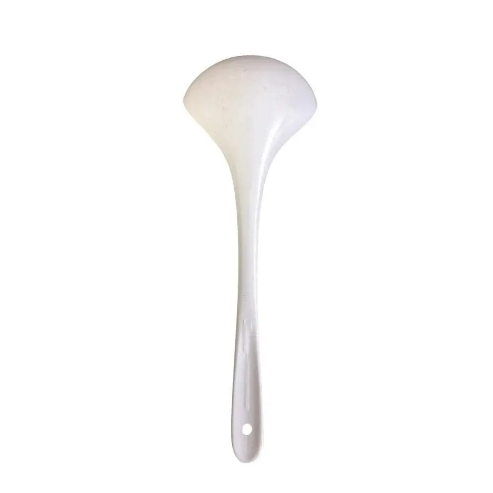 Vintage Melamine Water Lily Spatula 4409 and Ladle White Blue Floral